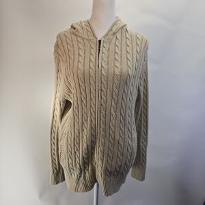 L.L. Bean Cream Cable Knit Sweater